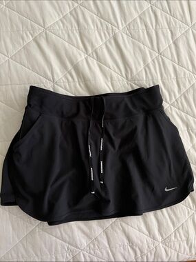 Nike Black Performance running Skirt with Swoosh large